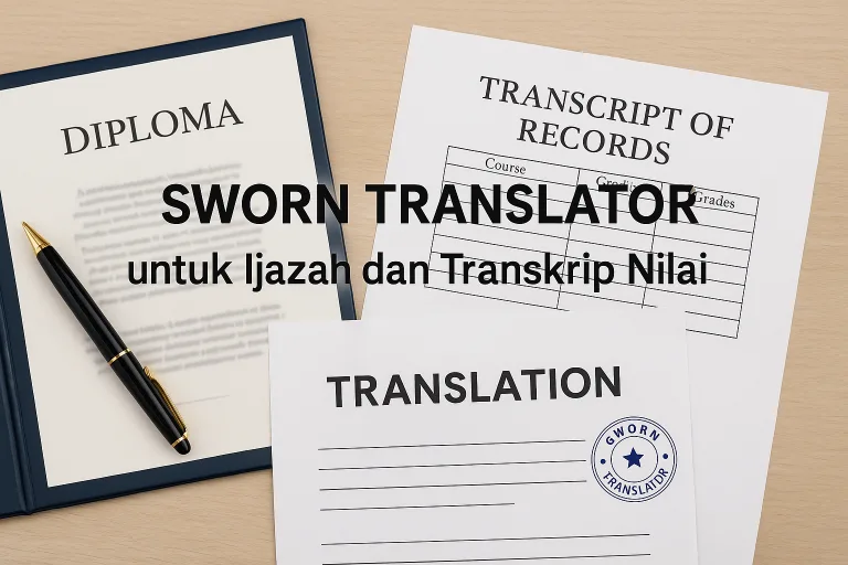 Sworn Translator untuk Ijazah dan Transkrip Nilai
