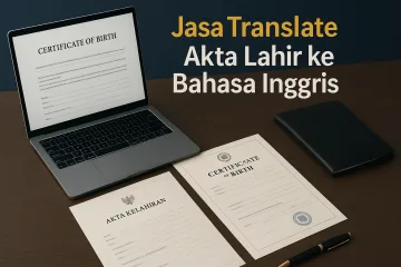 Jasa Translate Akta Lahir ke bahasa Inggris