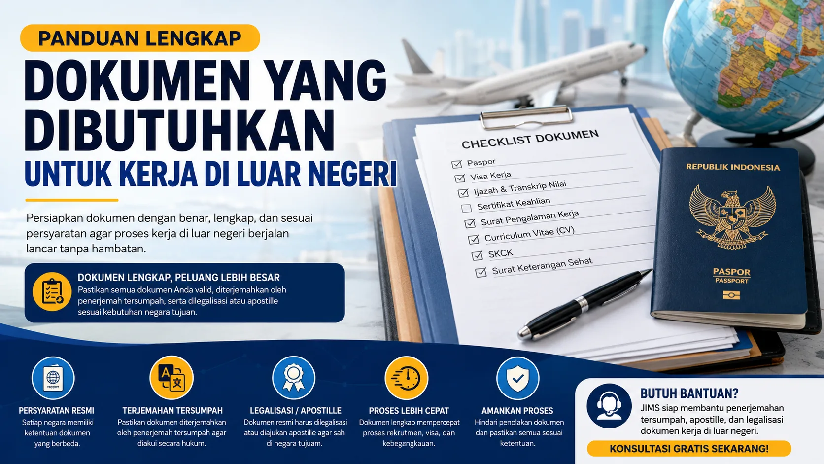 Dokumen yang Dibutuhkan untuk Kerja di Luar Negeri