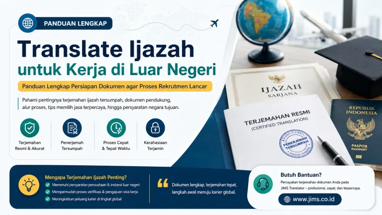 Translate ijazah untuk kerja di luar negeri