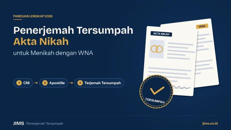 Penerjemah Akta Nikah WNA